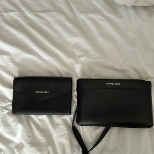 2 interchangeable Michael Kors mini tote bags